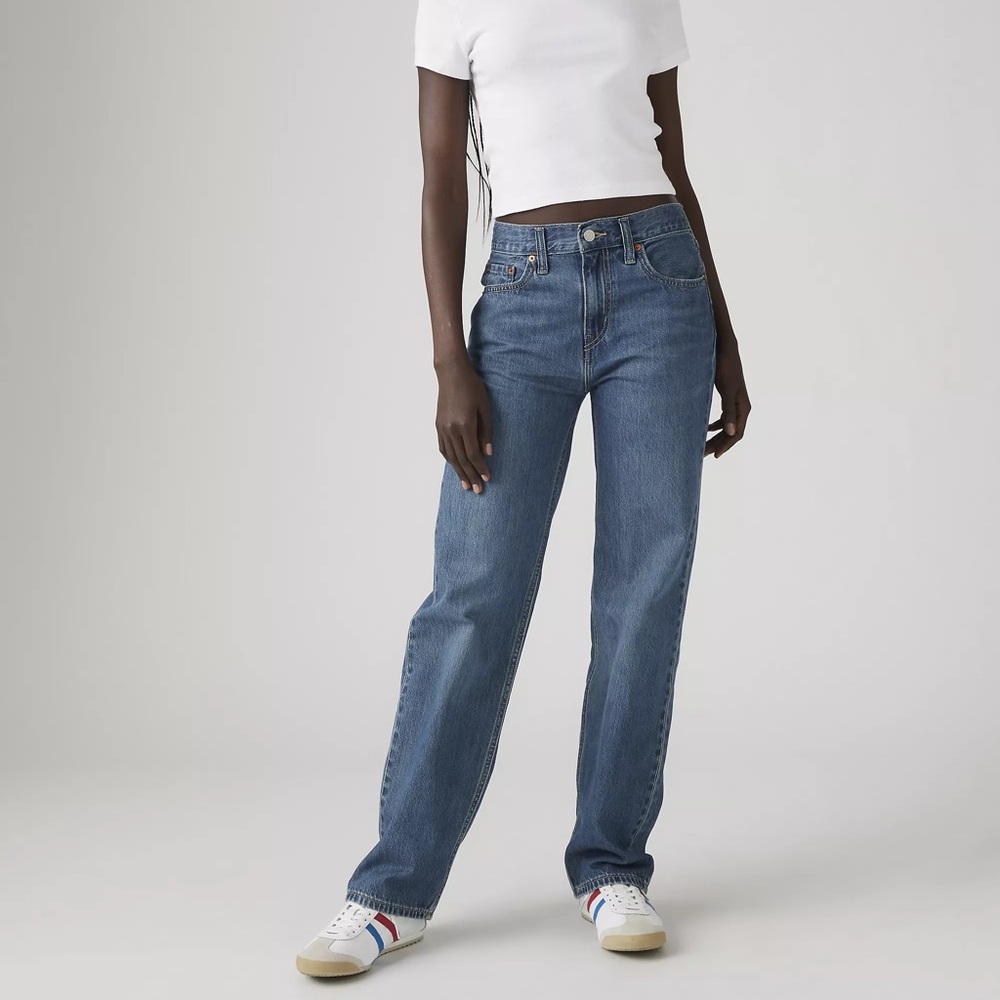 Levis low pro‎ straight Classic Blue Women's Jeans capsule staple wardrobe 26 - Picture 3 of 11